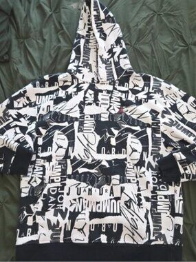 Men's Nike Jordan Heavyweight Essentials AOP Fleece Pullover Hoodie